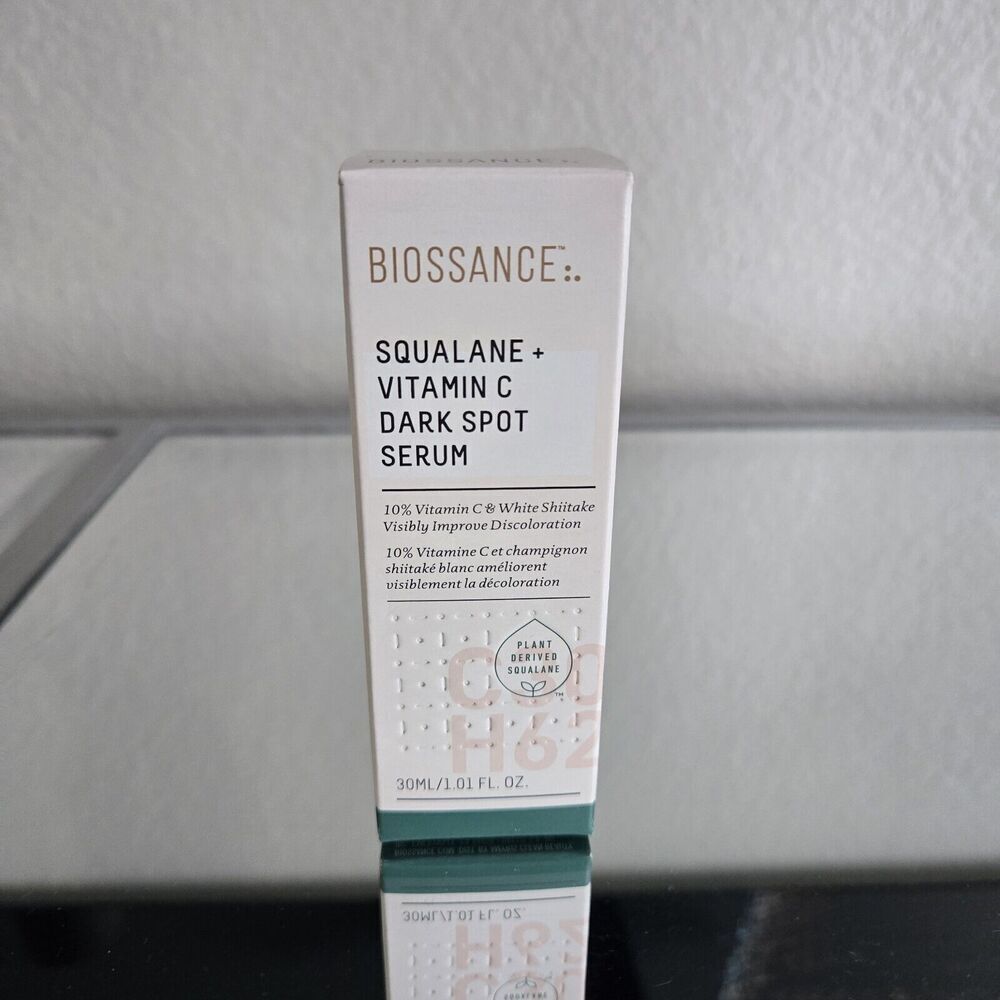 Biossance Squalane + Vitamin C Dark Spot Serum 30ml/ 1.01oz NIB